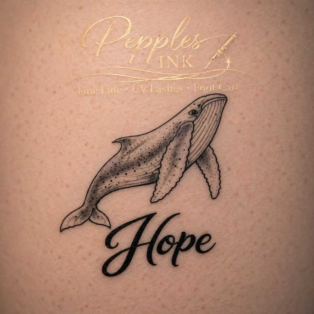 Fine Line Wal Tattoo Hope